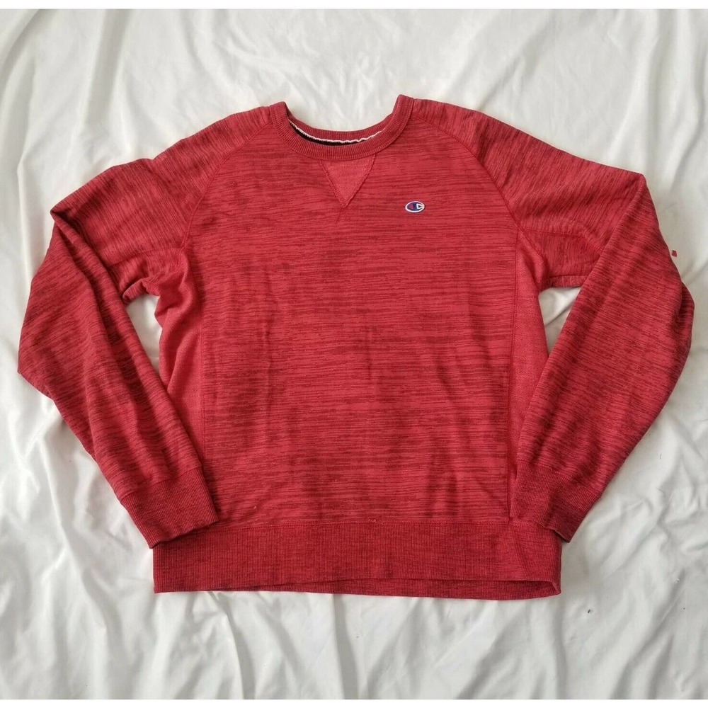 Champion Space Dyed Red Crewneck Sweatshirt